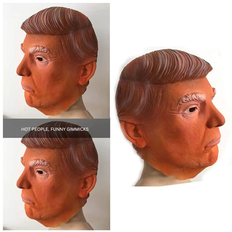 image-Male Candidate Mask Latex Mask Brown color