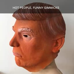 image-Male Candidate Mask Latex Mask Brown color