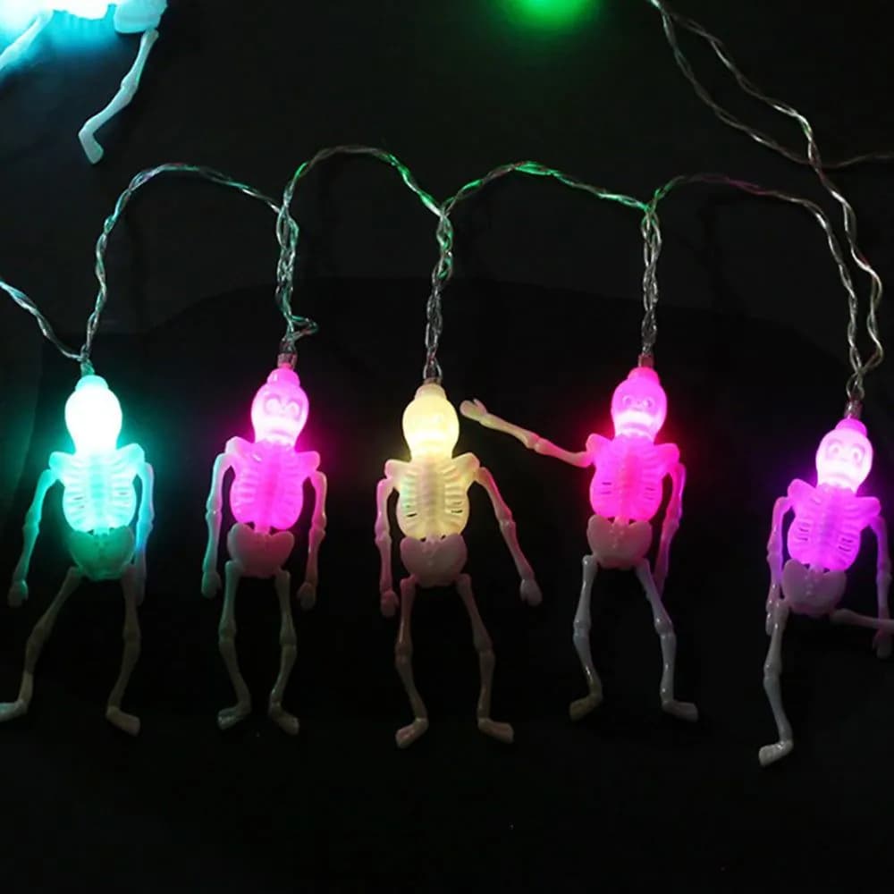 image-1.5 M Halloween String Lights Skull RGB Color