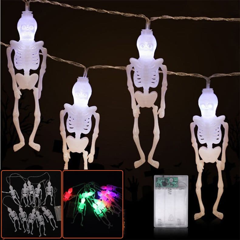 image-1.5 M Halloween String Lights Skull RGB Color