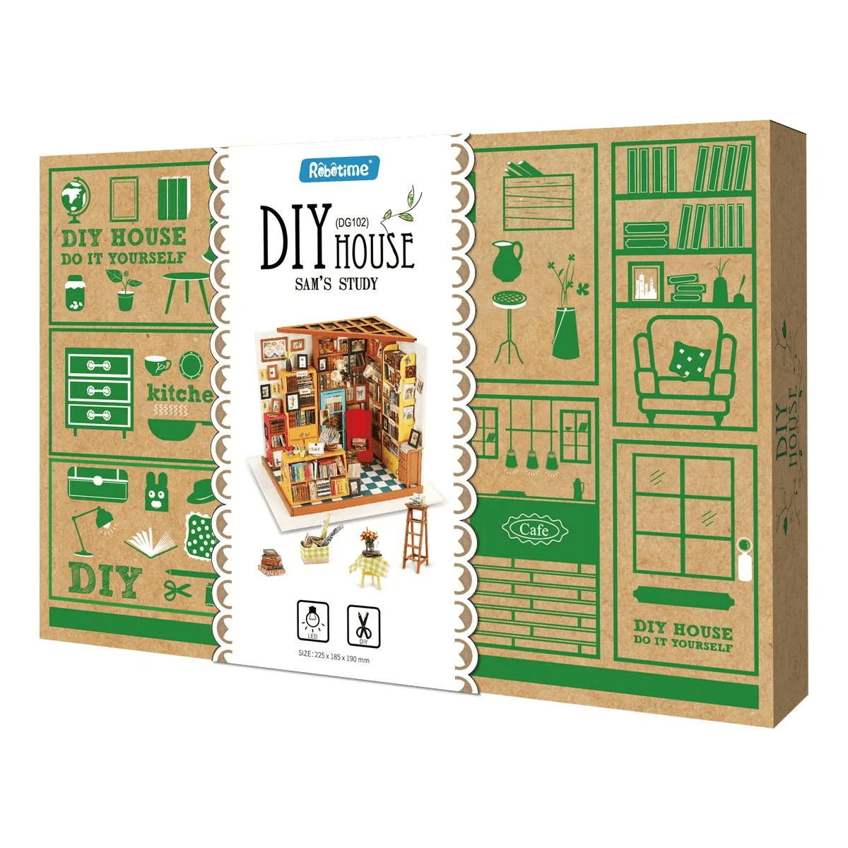 image-DIY Doll House Miniature Dollhouse Wooden Kits Toy