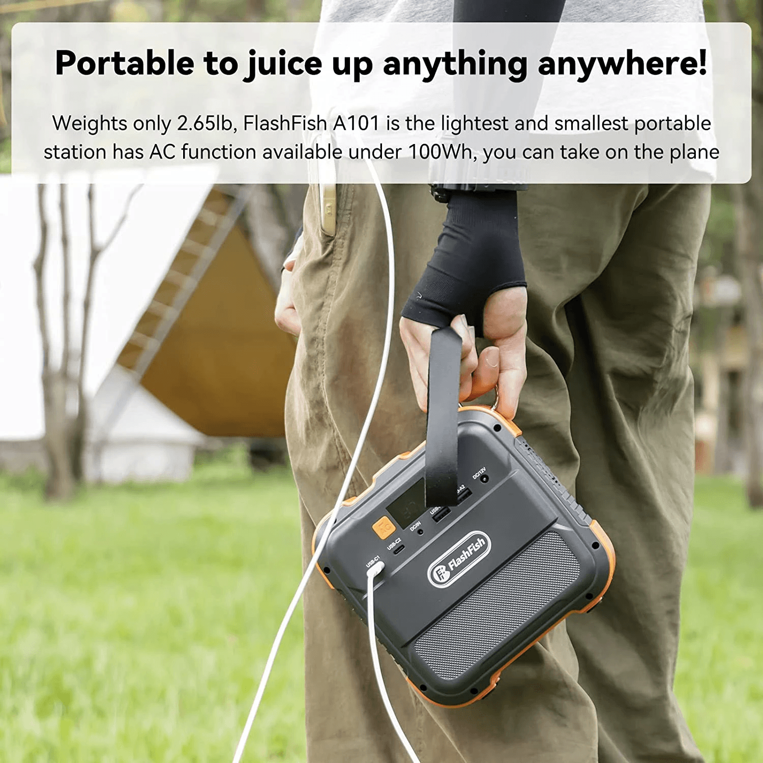 image-98Wh/26400mAh Portable Power Station Emergency Power Supply