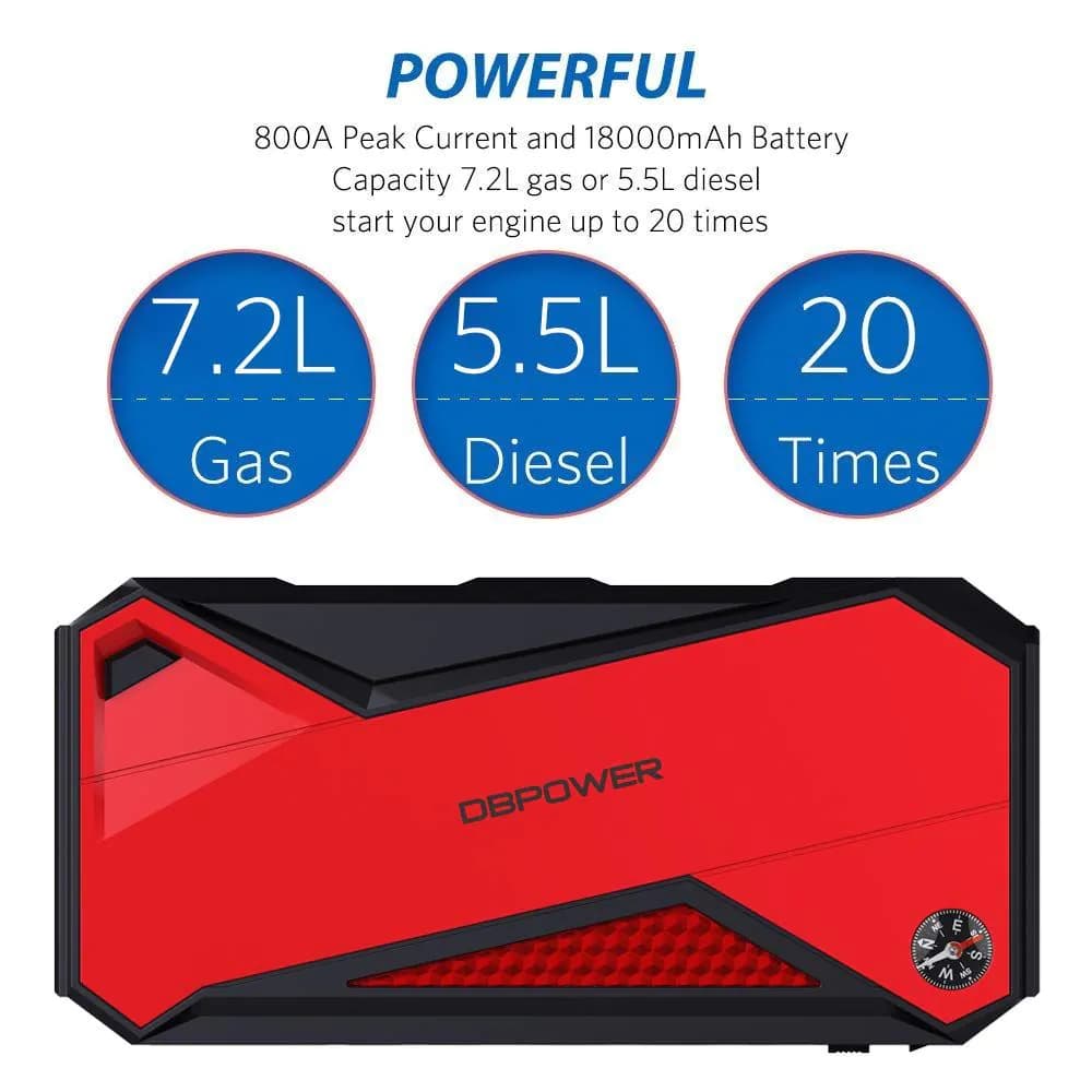 image-800A 18000mAh Portable Battery Booster Car Power Bank