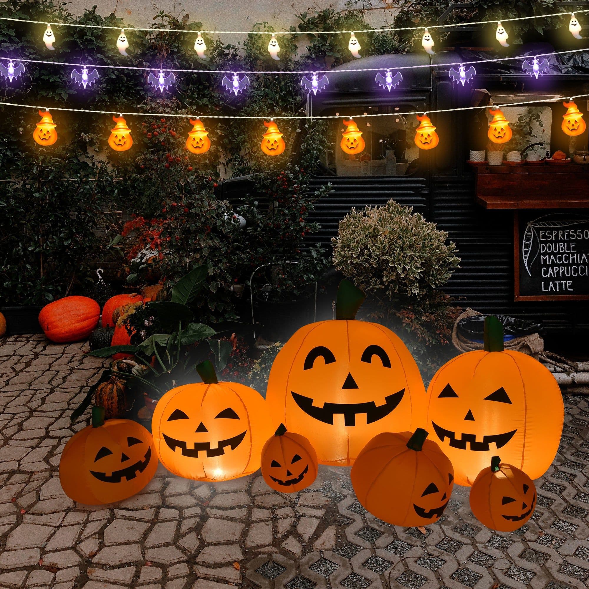 image-LED Purple bats Halloween String Lights