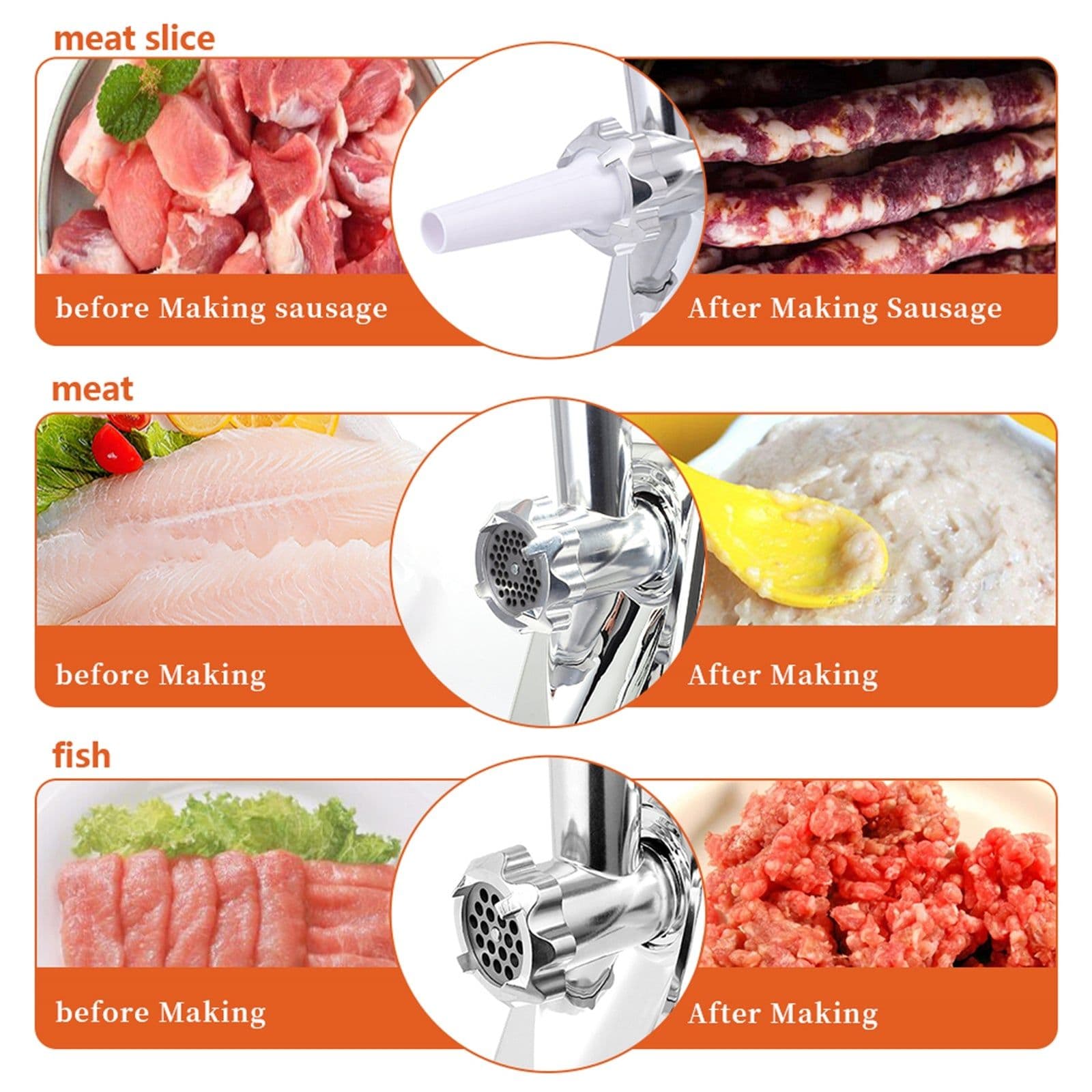 image-Electric Meat Grinders Sausage Stuffer for Kitchen Appliance