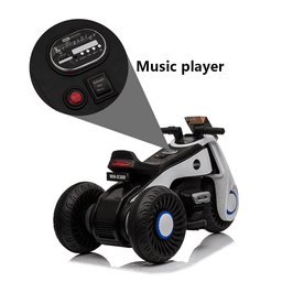 image-Children's Electric Motorcycle 3 Wheels Double Drive With Music