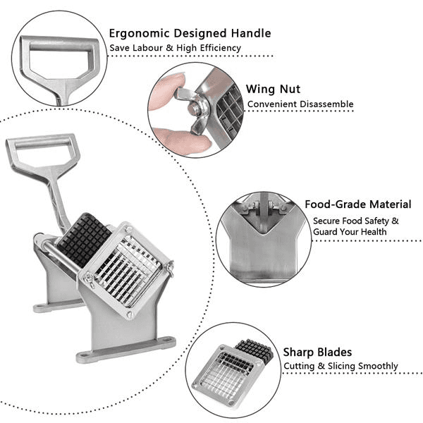 image-Vegetables Slicer Potato Cutter Commercial French Fry Slicer Cutters