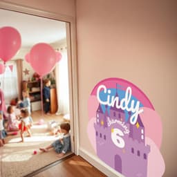image-Personalized Kids Birthday Sticker Set | Custom Girls Name Age Party Decor | Table Labels | DIY Birthday Decoration Kit | Kid Party Favor *!