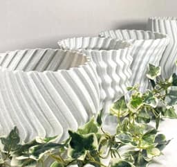 image-Modern Zig Zag Planter Cover | 3D Printed Decorative Pot Cover | Indoor Plant Pot Sleeve | Minimalist Home Decor