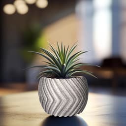 image-Modern Zig Zag Planter Cover | 3D Printed Decorative Pot Cover | Indoor Plant Pot Sleeve | Minimalist Home Decor
