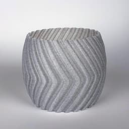 image-Modern Zig Zag Planter Cover | 3D Printed Decorative Pot Cover | Indoor Plant Pot Sleeve | Minimalist Home Decor