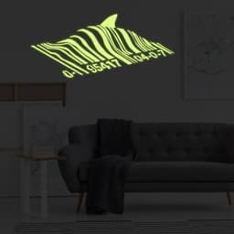 image-Luminous Shark Wall Decal, Underwater Ocean Theme Sticker for Wall Decorations