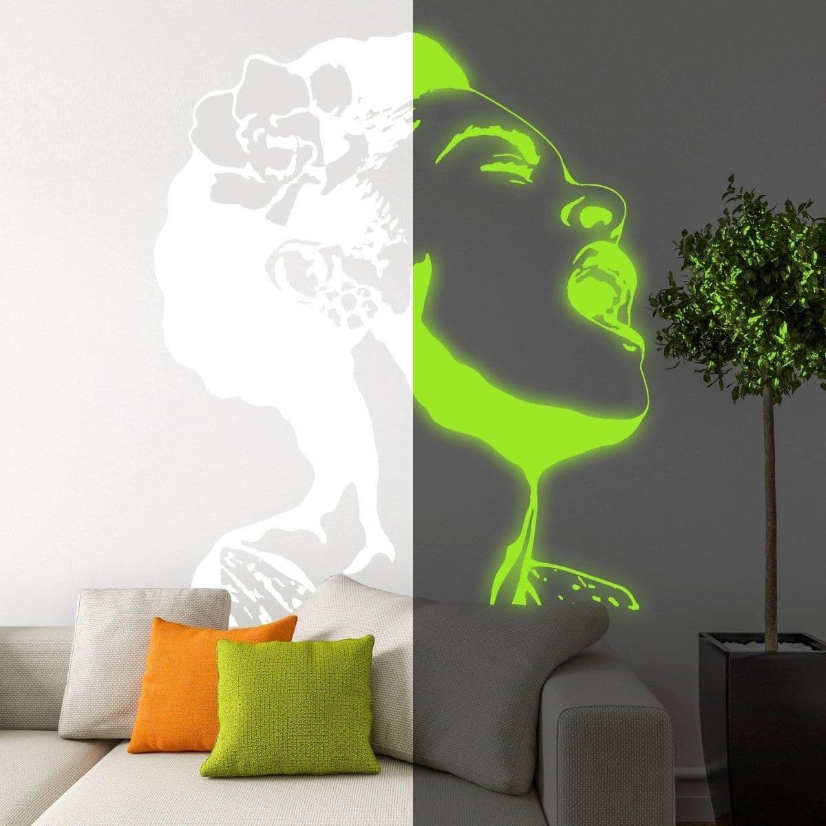 image-EnchantGlow: Luminous Night Glow Wall Sticker Decal, Radiant Wall Art Illumination