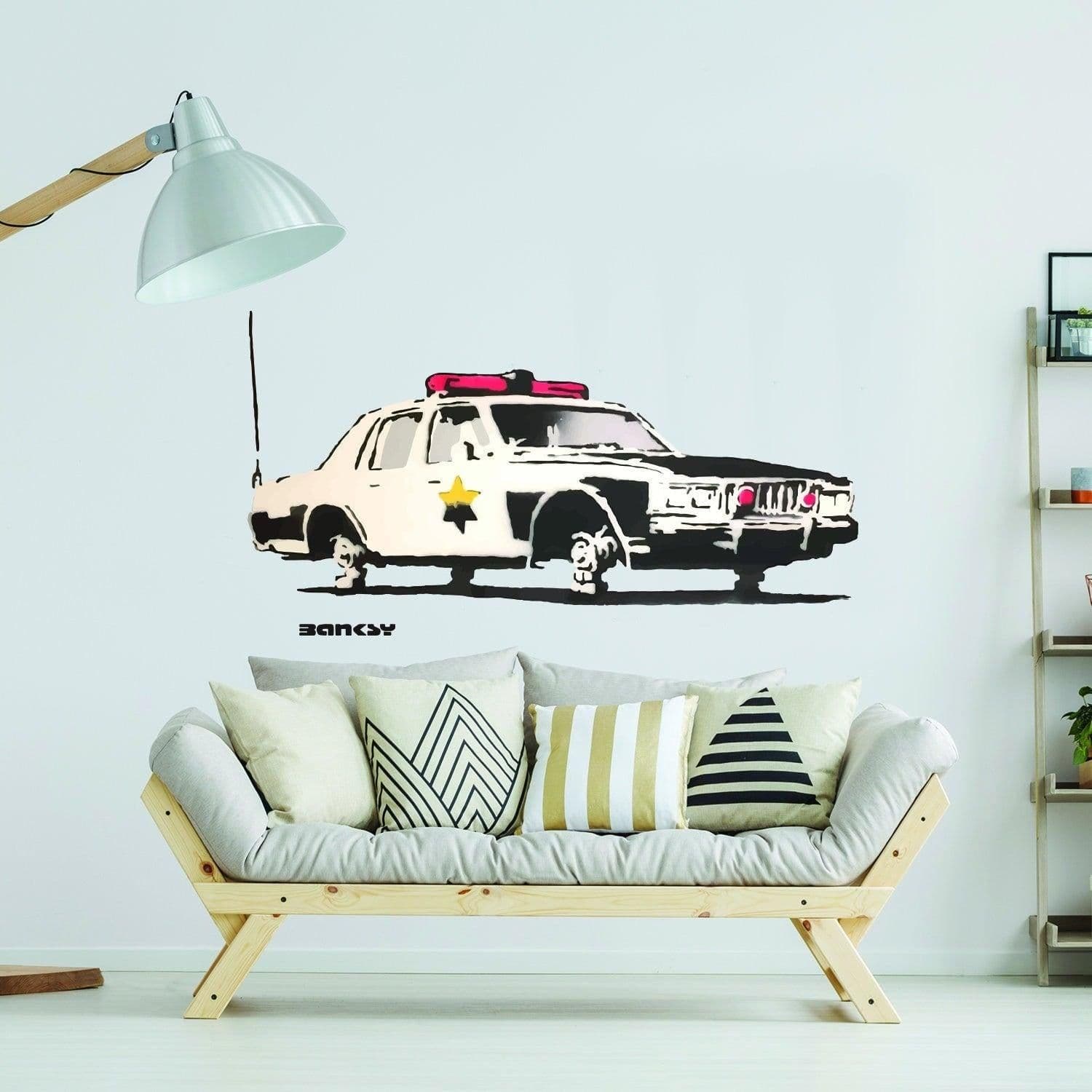 image-Police Car Wall Vinyl Sticker - Officer Art Mural Decal Label