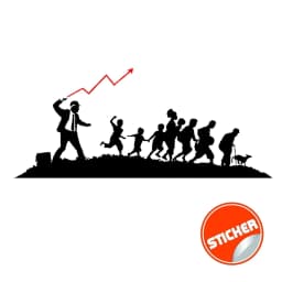 image-Banksy Businessman Vinyl Wall Sticker - Art Home Decor Cool And Premium Waterproof Decal