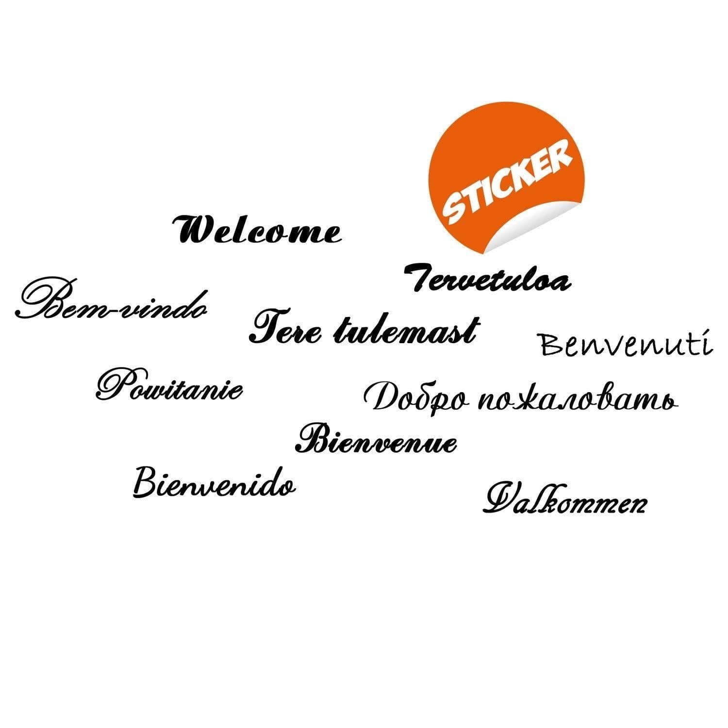 image-Welcome Vinyl Wall Stickers - Front Door Sign Sticker Decal