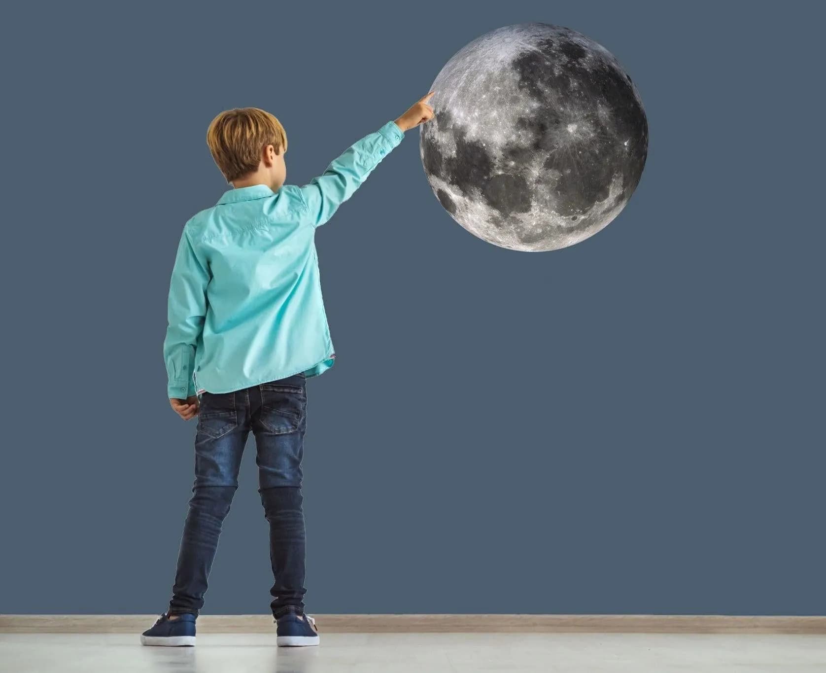 image-Full Moon Wall Decal - Moon Back Phase Sticker