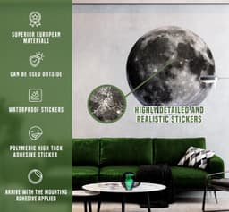 image-Full Moon Wall Decal - Moon Back Phase Sticker