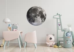 image-Full Moon Wall Decal - Moon Back Phase Sticker