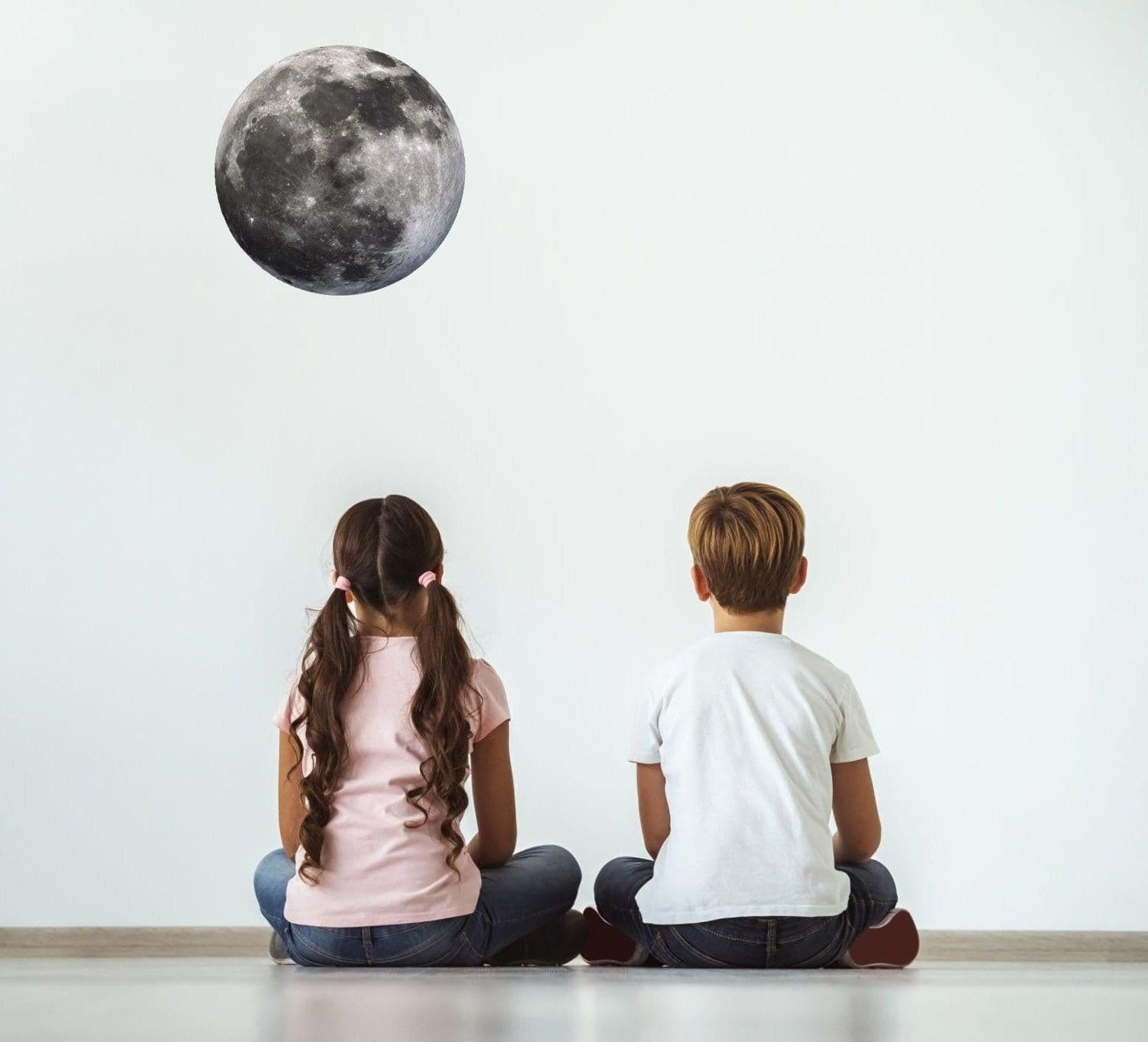 image-Full Moon Wall Decal - Moon Back Phase Sticker