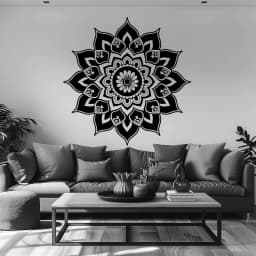 image-Sacred Geometry Mandala Wall Art Decal - Meditation Wall Sticker Perfect for Yoga Rooms