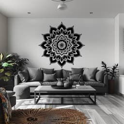 image-Sacred Geometry Mandala Wall Art Decal - Meditation Wall Sticker Perfect for Yoga Rooms