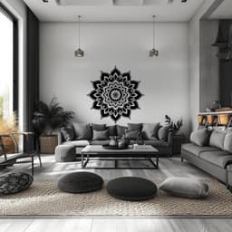 image-Sacred Geometry Mandala Wall Art Decal - Meditation Wall Sticker Perfect for Yoga Rooms