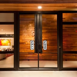image-4x Push Pull Door Vertical Sticker Sign For To Open And Close - Waterproof Store Glass Vinyl Decal