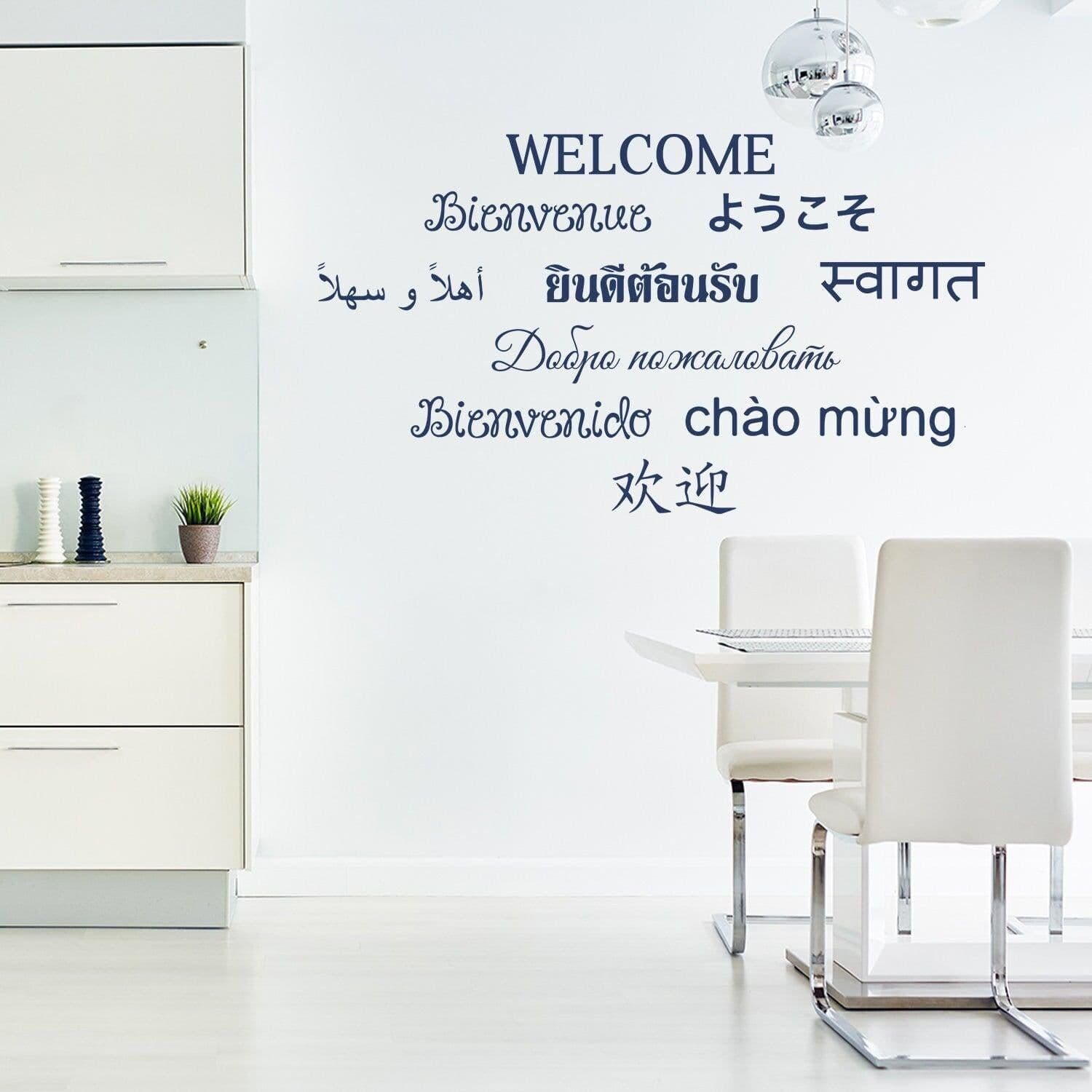 image-Welcome Vinyl Wall Stickers - Front Door Sign Sticker Decal