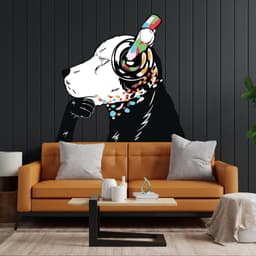 image-Thinking Dog Sticker - Inspired by Banksy Art Vinyl Dj Baksy Wall Decal