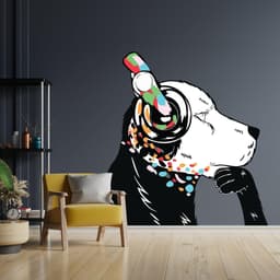 image-Thinking Dog Sticker - Inspired by Banksy Art Vinyl Dj Baksy Wall Decal