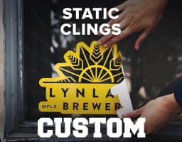 image-Custom Static Cling Vinyl Sticker - Window Printable Decal Clear And White Film Stickers