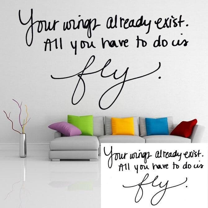 image-Custom Personalized Handwriting Sticker - Hand Writing Quote Gift Wall Drawn Vinyl Decal