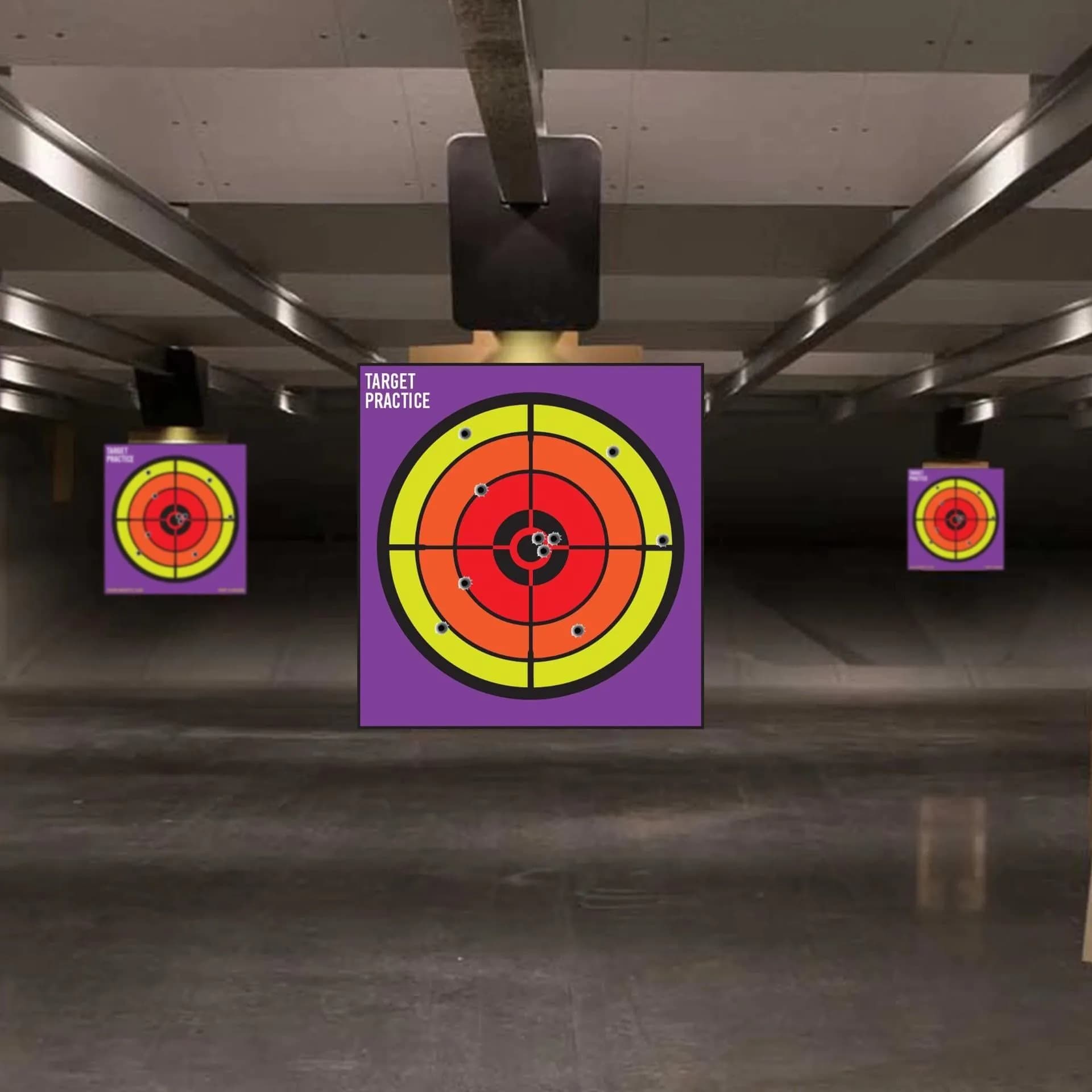 image-Range Shooting Targets Practice For Gun Rifle Pistol Airsoft Handgun - Large Outdoor Circle Paper Shoot Set