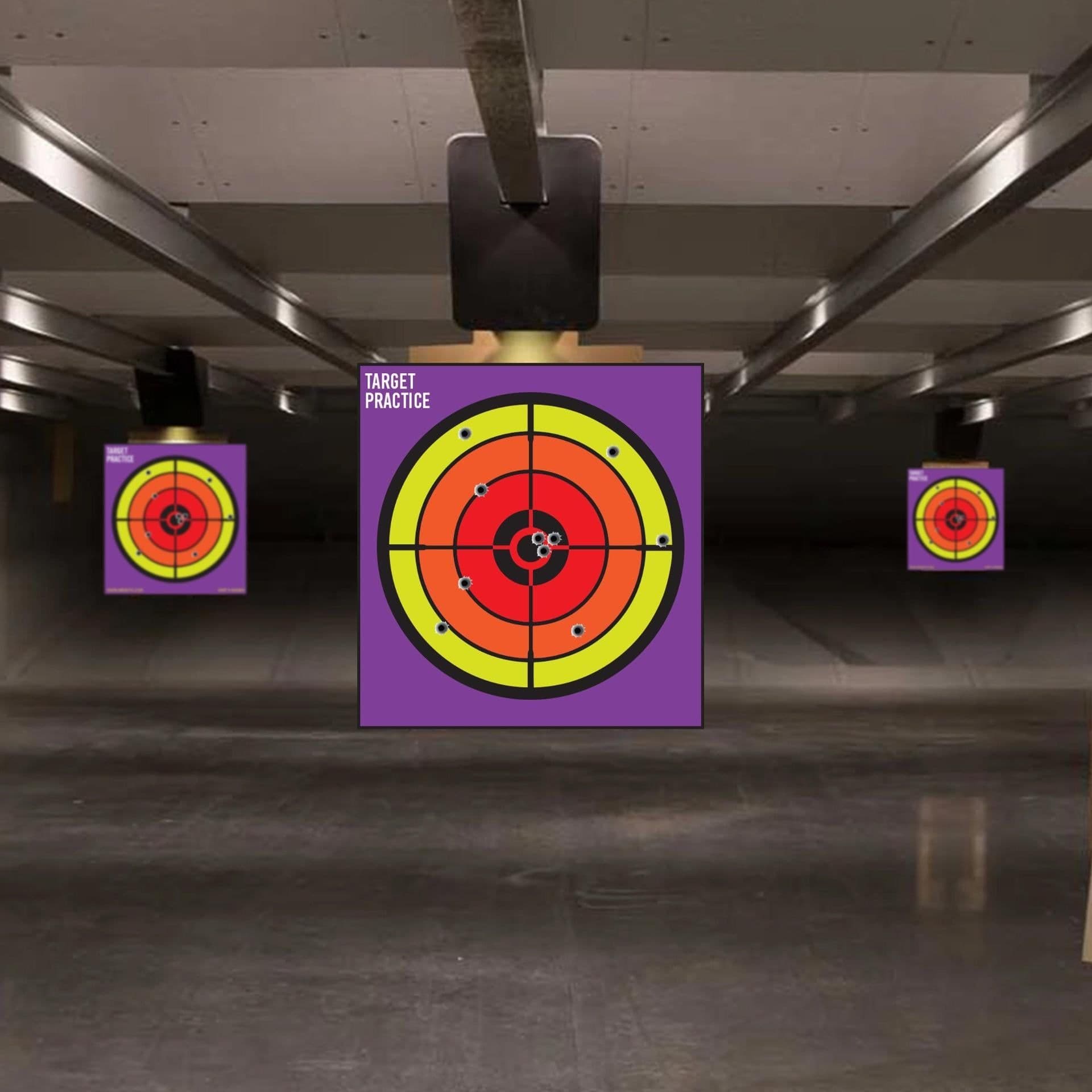 image-Range Shooting Targets Practice For Gun Rifle Pistol Airsoft Handgun - Large Outdoor Circle Paper Shoot Set