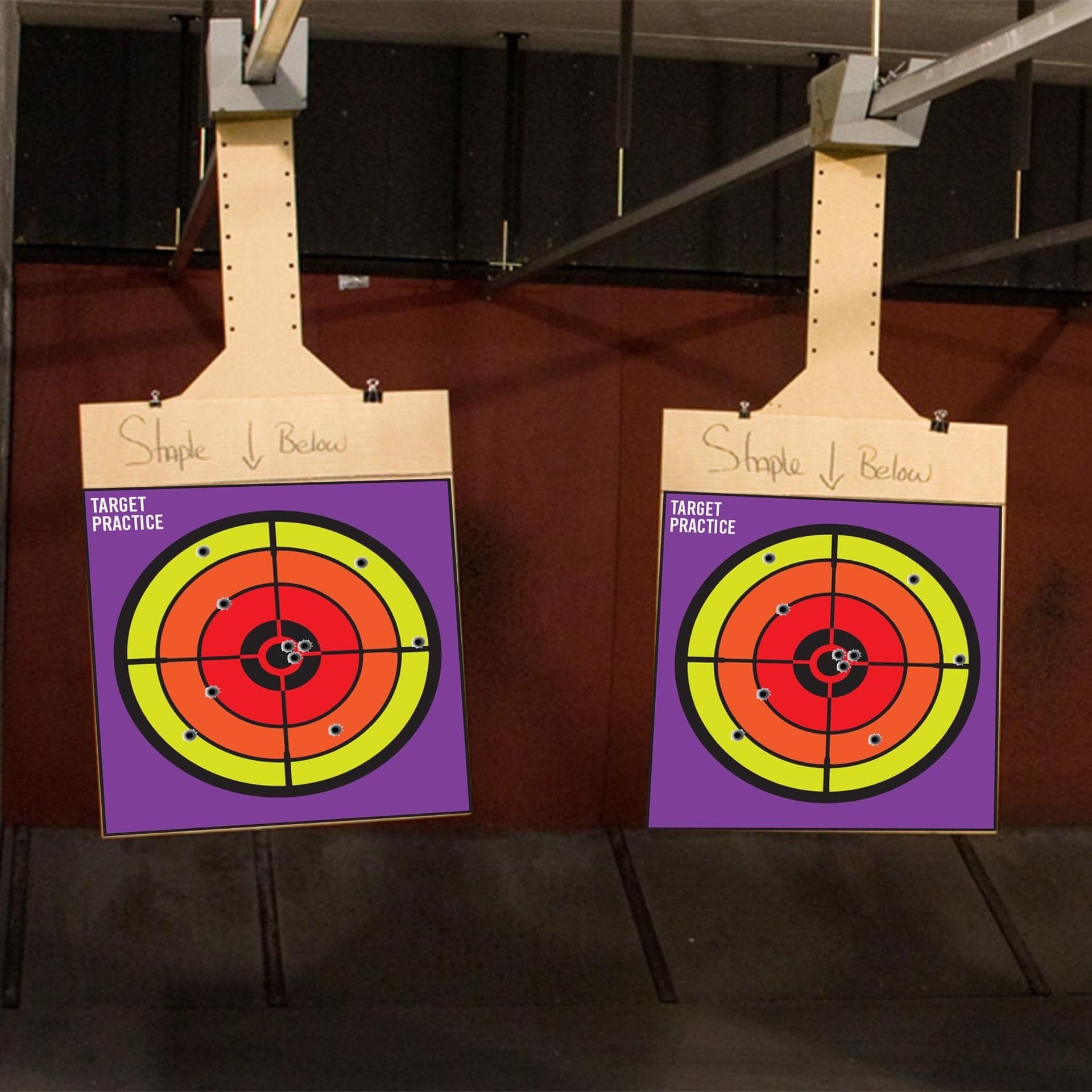 image-Range Shooting Targets Practice For Gun Rifle Pistol Airsoft Handgun - Large Outdoor Circle Paper Shoot Set