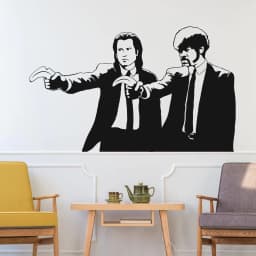 image-Banksy Pulp Fiction Sticker - Wall Art Vinyl Movie Jackson Pop Decal
