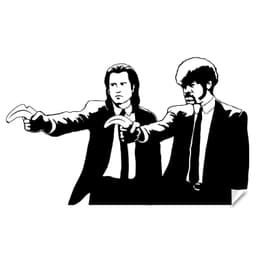 image-Banksy Pulp Fiction Sticker - Wall Art Vinyl Movie Jackson Pop Decal