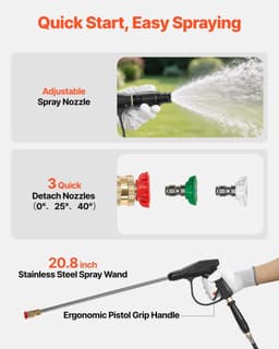 image-VEVOR Gas Powered Backpack Sprayer, 26.5CC 0.9HP Engine, Garden Sprayer with 6.5 Gallon Tank, Large Area Coverage, Lawn Spraying Machine with 24 in Wand & Nozzles for Efficient Gardening & Farming