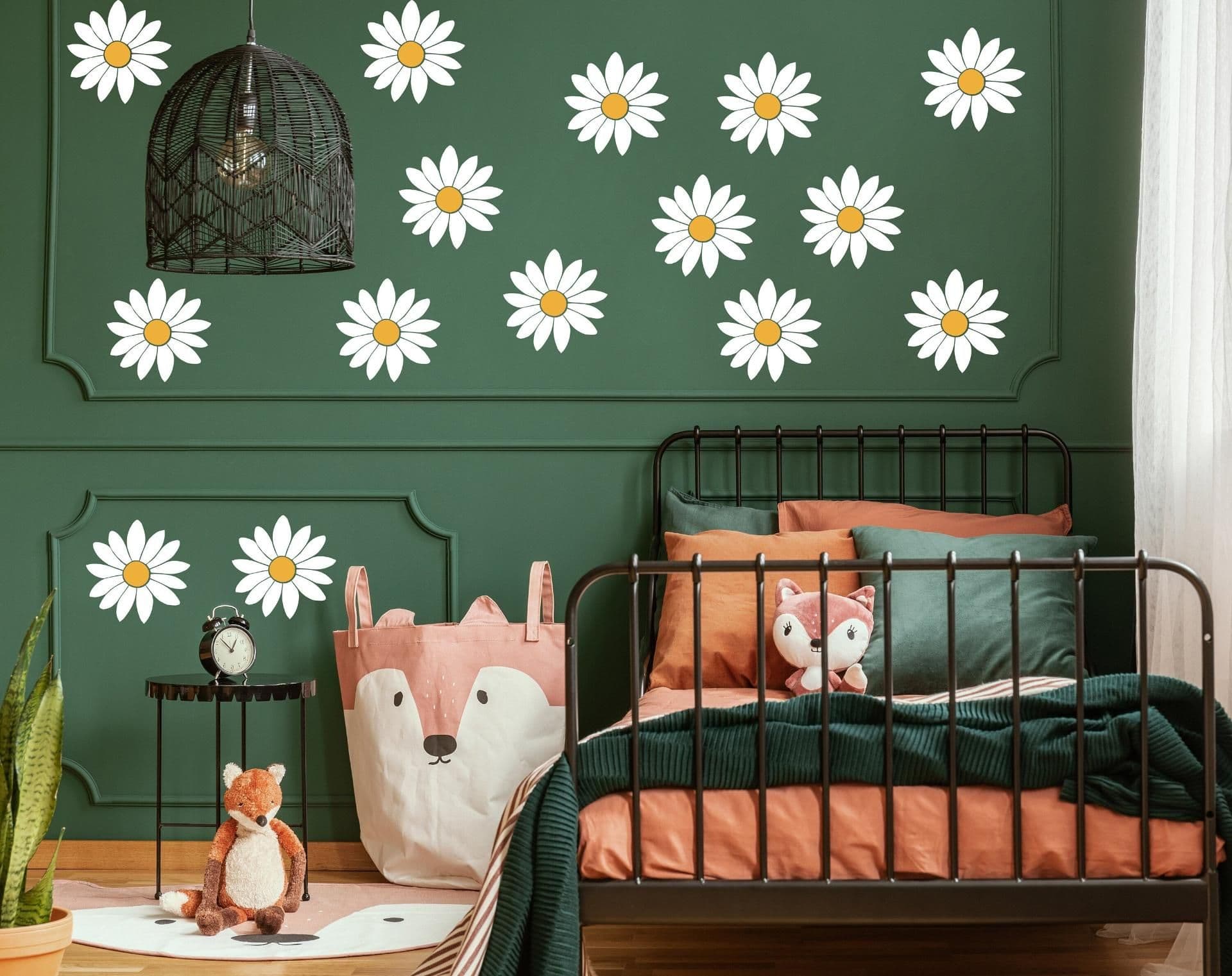 image-24x Daisy Wall Decals - White Flowers Room Decor Stickers