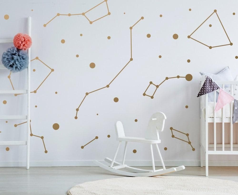 image-Constellations Vinyl Wall Stickers - Zodiac Star Space Ceiling Art Decals