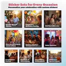 image-Personalized Elephant Birthday Party Decal Set | Custom Name Age Bottle Treat Decals | Cute Animal Theme | DIY Girls Party Decorations *!