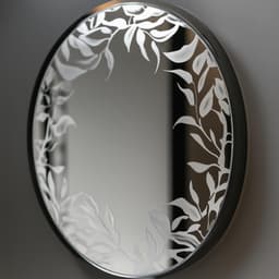 image-Custom Etched Mirror Decal | Personalized Frosted Film Sticker | Decorative Sandblasted Look | Elegant Mirror Art for Home & Office