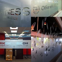 image-Custom Etched Mirror Decal | Personalized Frosted Film Sticker | Decorative Sandblasted Look | Elegant Mirror Art for Home & Office