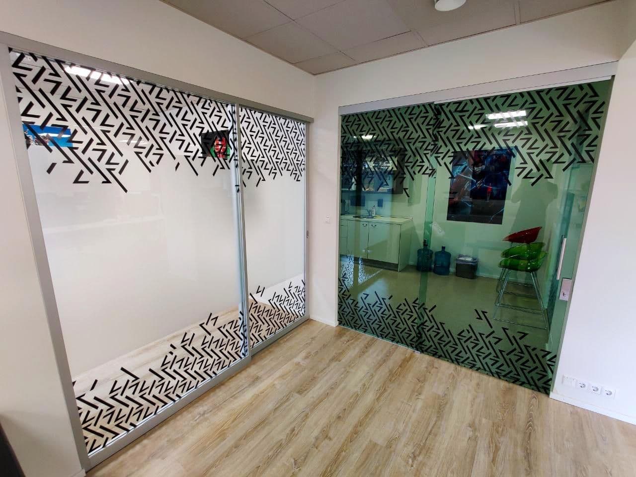 image-Custom Etched Mirror Decal | Personalized Frosted Film Sticker | Decorative Sandblasted Look | Elegant Mirror Art for Home & Office