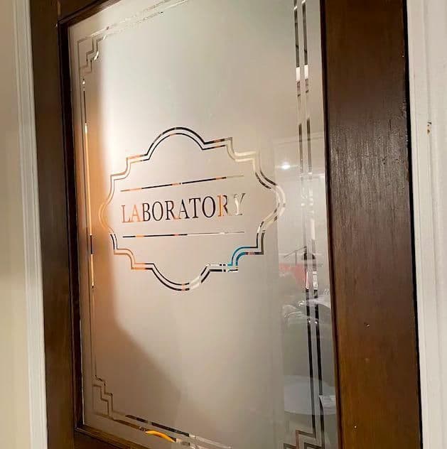 image-Custom Etched Mirror Decal | Personalized Frosted Film Sticker | Decorative Sandblasted Look | Elegant Mirror Art for Home & Office