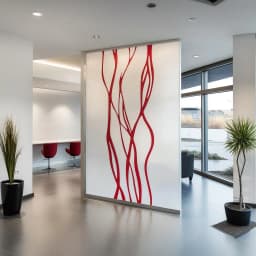 image-Abstract Line Frosted Glass Sticker | Printed Privacy Window Film | Etched Vinyl Decal for Office & Home | Custom Glass Cover Privacy Film