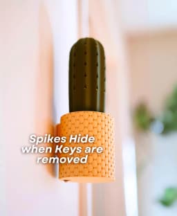 image-SpiKey Cactus Key Holder | Fun Wall Mounted Key Rack | 3D Printed Key Organizer | Unique Entryway Decor | Cool Key Storage Housewarming Gift