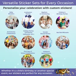 image-Personalized Birthday Wall Decal | Customizable Party Sticker Decoration | Kids Birthday Photo Wall Mural with Name, Age & Date Options *!