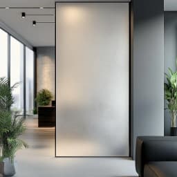 image-Full Frosted Glass Privacy Sticker | Etched Window Film for Office | Frosted Partition Vinyl Decal | Peel & Stick Glass Cover | Window Film